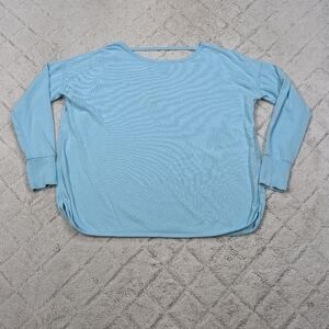 Sweaty Betty Sweatshirt Women's M Blue After Class Longline Scooped Back Slouchy